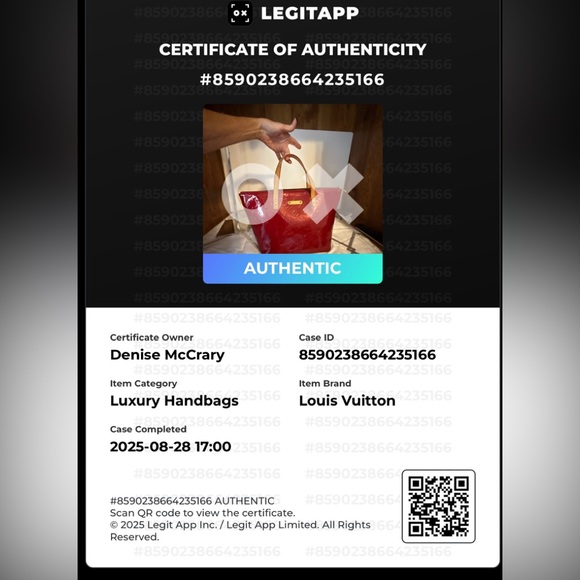 Louis Vuitton Monogram Vernis Bellevue PM (RED) Bag W / COA Multi-HP - Picture 11 of 16